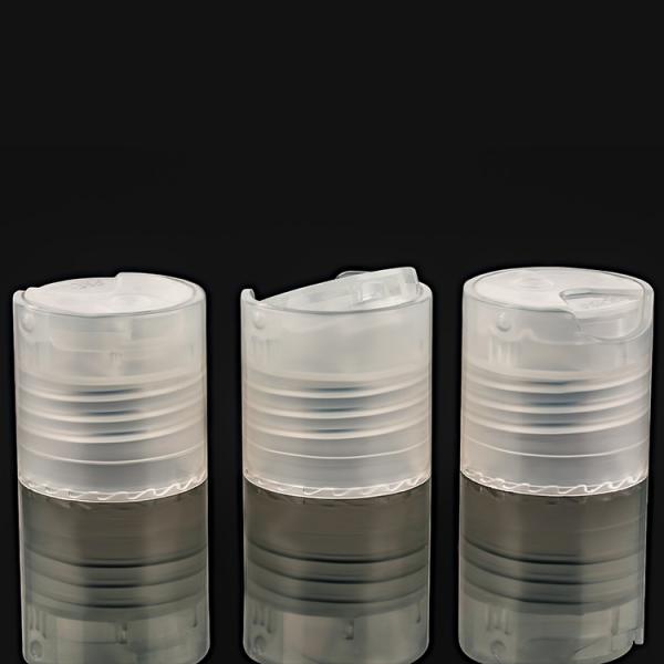 20/410 de espaço livre de 20mm Flip Top Plastic Bottle Caps para o limpador da loção do corpo do champô