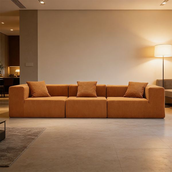 Simple Reclining Boneless Sofa Set With Expandable Function Vacuum Packaging Modern Sofa Bed Teddy Sofa