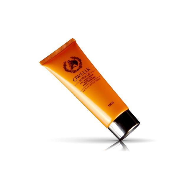 120ML Round Orange Plastic Cosmetic Tubes For Lotion Cosmetic Packaging