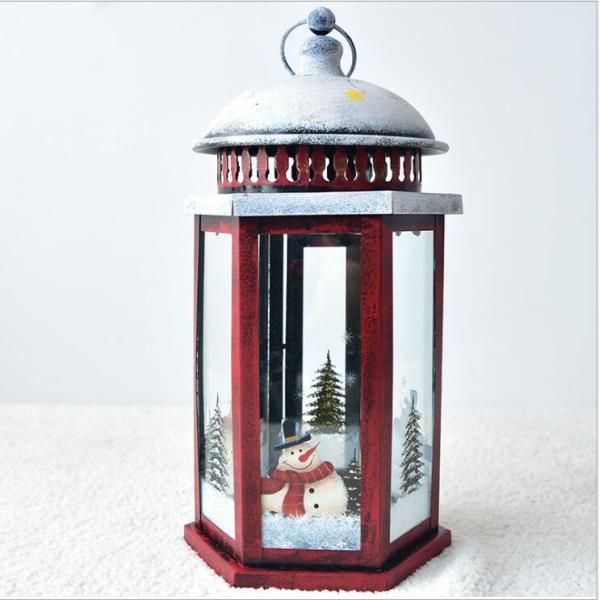 Outside decorative hanging garden Hollow windproof metal Christmas Moroccan lantern decor