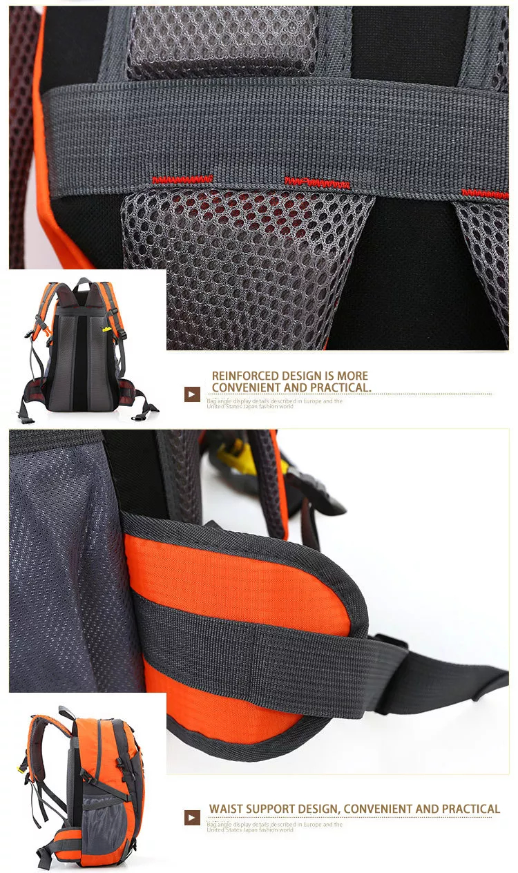 Multicolor Unisex водоустойчивый пеший материал полиэстера рюкзака