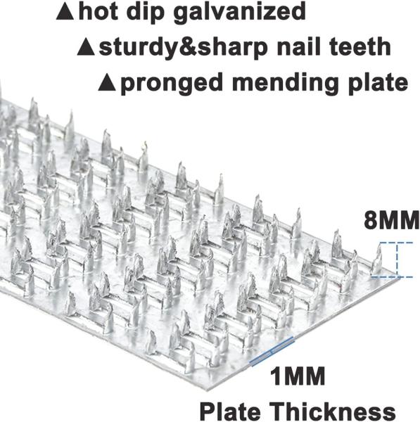 1.0mm Thickness Galvanized Steel Truss Plates 3 X 5 Inch for Roofing Wood Connector