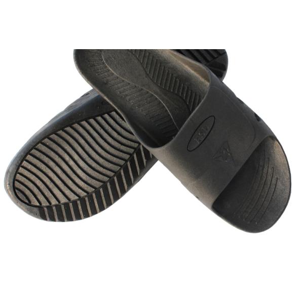 Pvc / Spu Esd Anti Static Slipper Black anti slip for Clean room