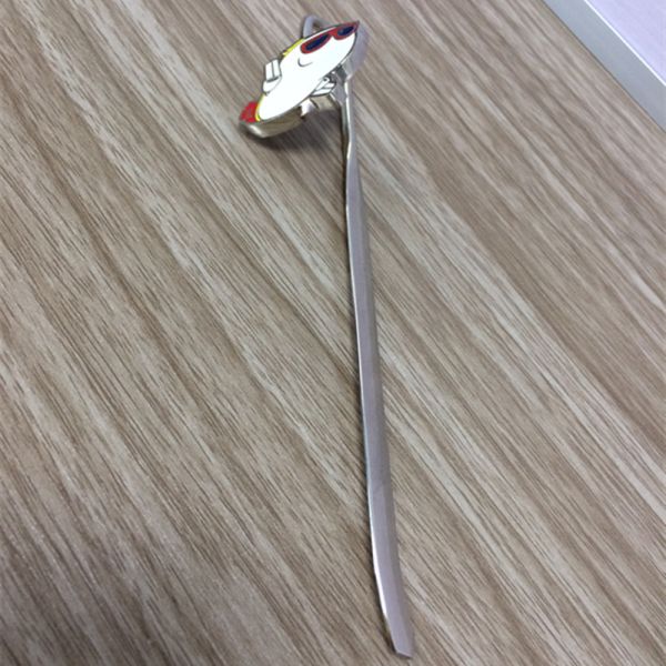 Etch process stainless steel bookmark 0.5mm thickness with custom design logo card