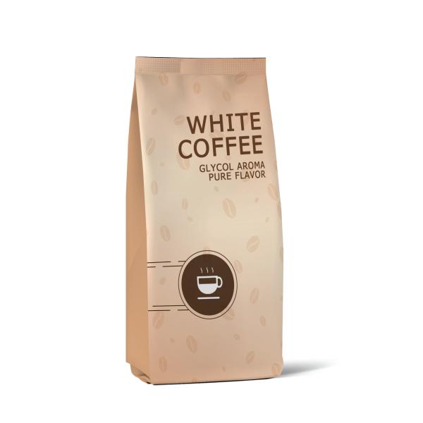 Printed Side Gusset Pouch Foil Packages High Caffeine White Coffee Beans 1lb Bag