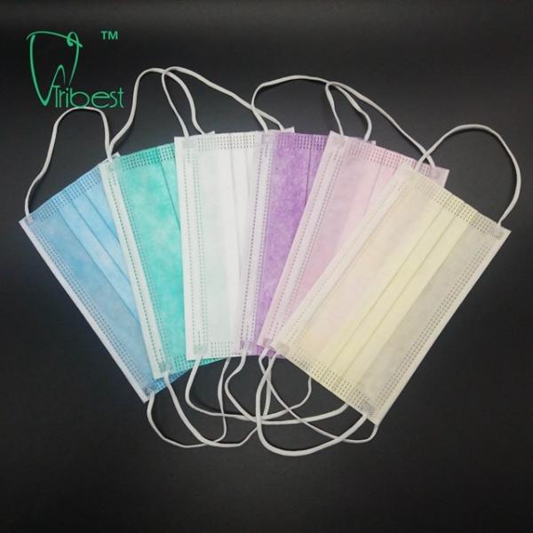 3 Ply Disposable Non Woven Face Mask , Disposable Earloop Face Mask