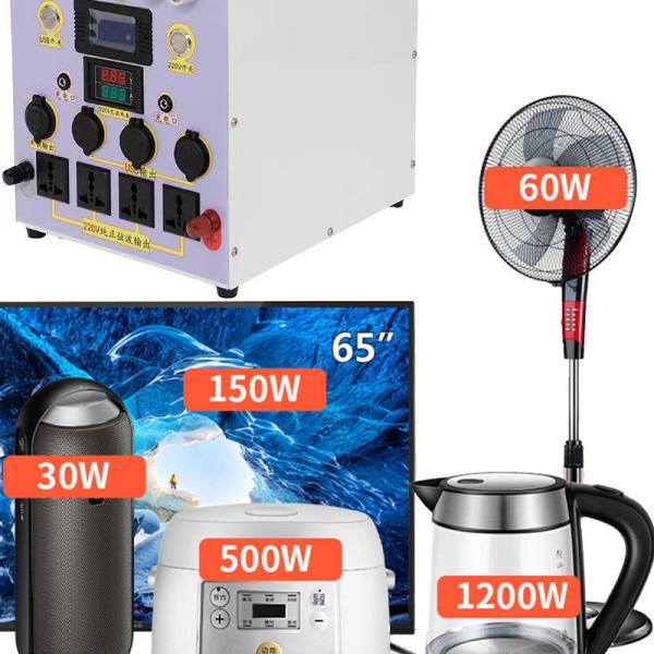 1500W 220V 12V 5V Hand Crank Generator Mobile Phone Charger Outdoor Backup Power Supply Vehicle Jump Starter