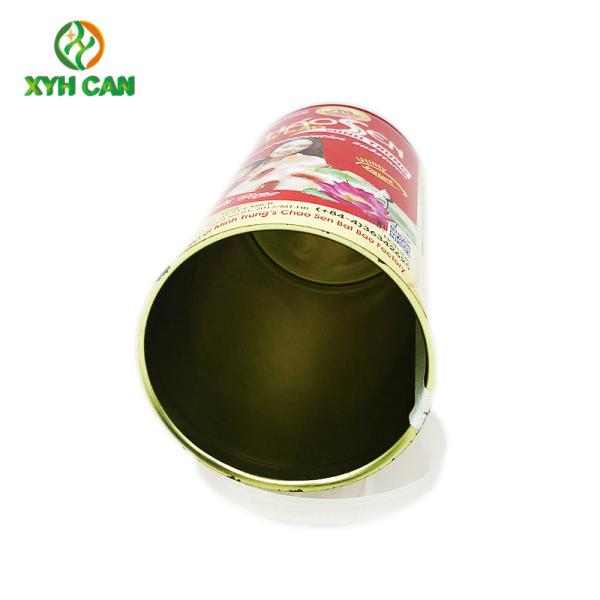 300ml Round Food Tin Can Recyclable Eco Friendly For Mung Beans Porridge Packaging