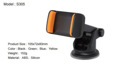 Orange Sucktion Cell Phone Car Mount Dash Phone Holder With Silcon Clip
