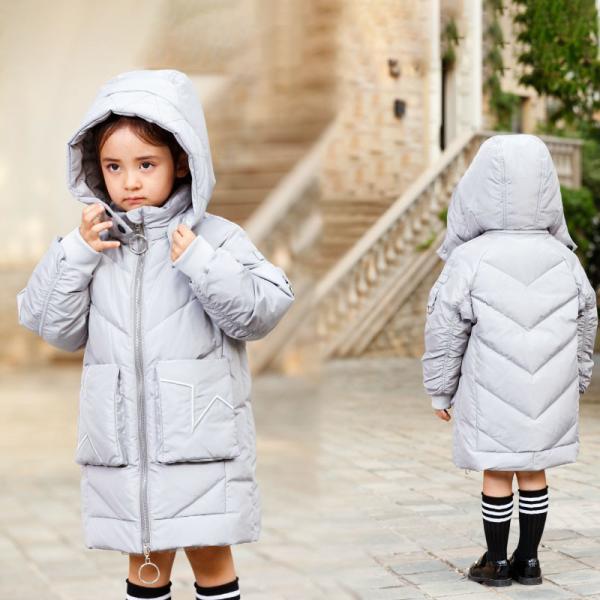 New Fashion Design High Quality Warm Clothing White Duck Down Kids Girls Winter Down Jackets