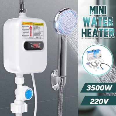 torneira de água quente elétrica plástica do ABS de 3500W IPX4 para a casa de banho com chuveiro