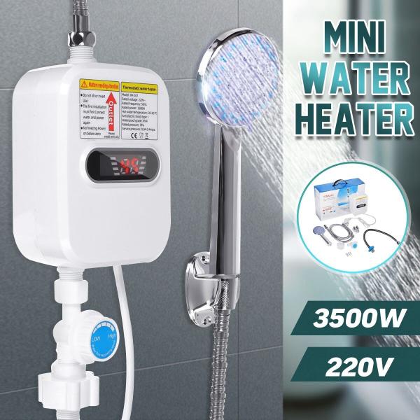 3500W IPX4 ABS Plastic Electric Hot Water Tap For Shower Room