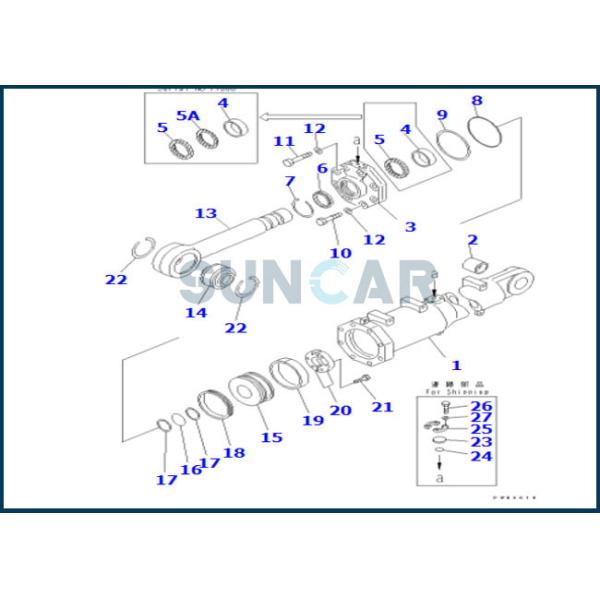 707-98-74410 7079874410 наборов обслуживания цилиндра наклона лезвия для D375A-2 KOMATSU