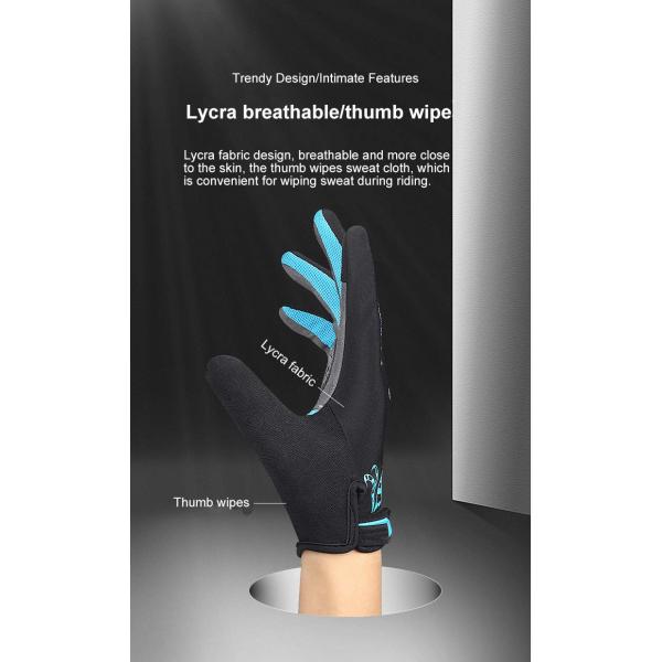 Customized Logo Outdoor Breathable Touch Screen Full Finger Motorcycle Riding Gloves