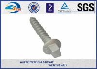 Ponto do parafuso do dorminhoco da trilha Railway com entalho do preto liso principal galvanizado