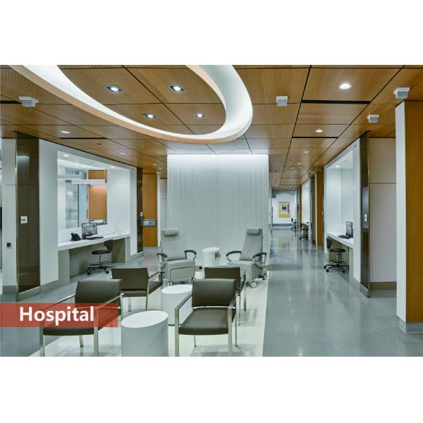 Круглое отверстие структура акустические перфорированные деревянные панели 2400 мм 0,9NRC CE FSC