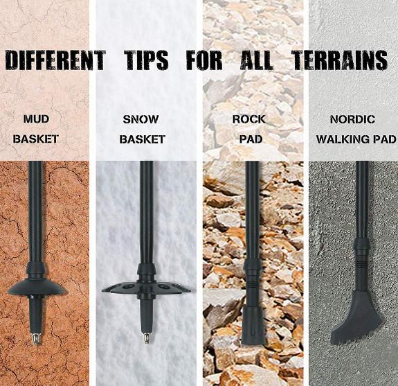 65 To 135cm Folding Walking Sticks For Hiking Outdoor Hiking Accessories Aluminum