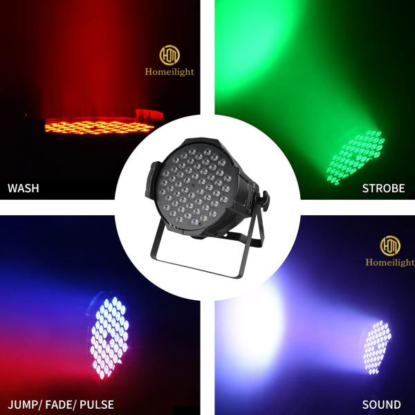 90 Ra 200 lm/w 54pcs*3w RGB3in1 DMX512 Disco LED Par luzes para equipamento de iluminação de palco