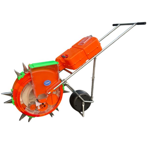 Vegetables Hand Push Seeder With Fertilizer Applicator 12 Nozzle Adjustable