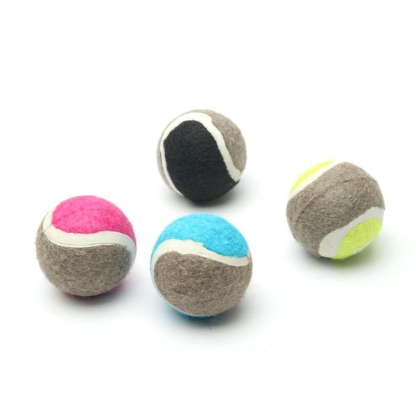 Customized logo printing pet toy tennis ball pet toy rubber