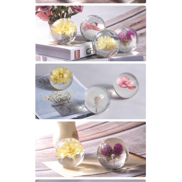 Пресс-папье хрустального шара моды, пресс-папье одуванчика смолы