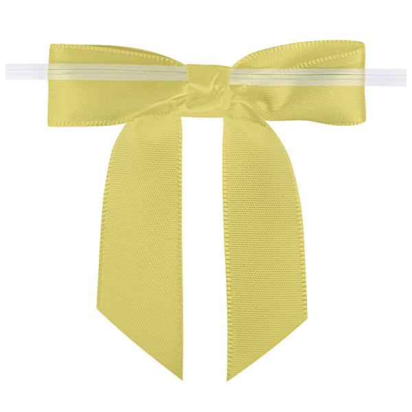 Gift Decoration Satin Ribbon Bow with Twist Tie Elastic Loop Printed All Occasion