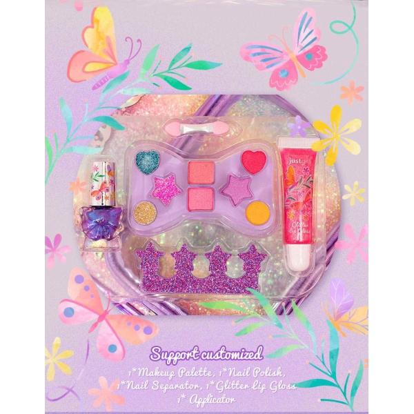 OEM ODM Childrens Washable Make Up Set With Cute Butterfly Backpack