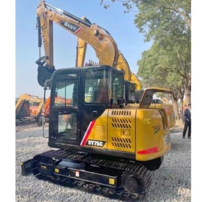 Vente à bas prix d'une excavatrice et d'une machine à hameçonnage Sany SY75 d'occasion