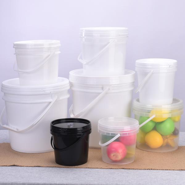 Аксессуары с крышкой Экологически чистый белый пластиковый ведро для хранения пищи с герметичными крышками