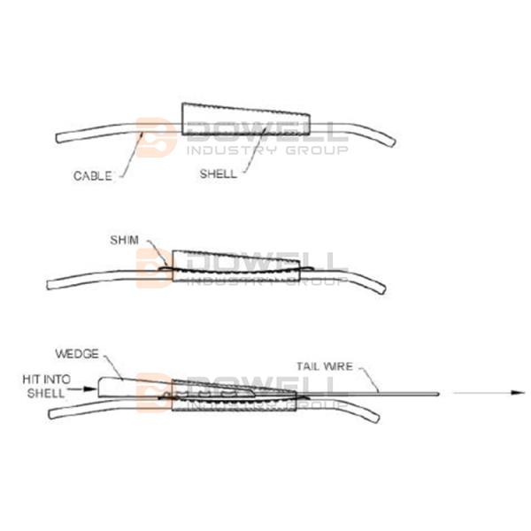 Supply Fixed Cable Clamp for Stainless Steel Optical Fiber Cable Drop Wire Clamp in FTTH