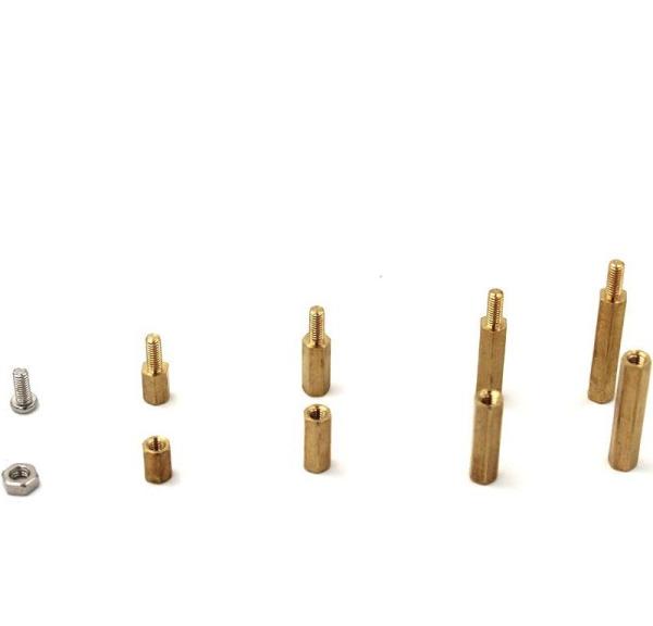 M3 M4 M5 M6 Espaçador de separação de PCB com rosca hexadeca de aço inoxidável de alumínio de latão para uso industrial