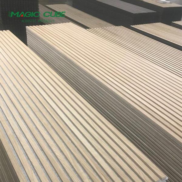 Edge To Edge 13mm Acoustic Wood Slat Panels Eco Friendly For Ceiling