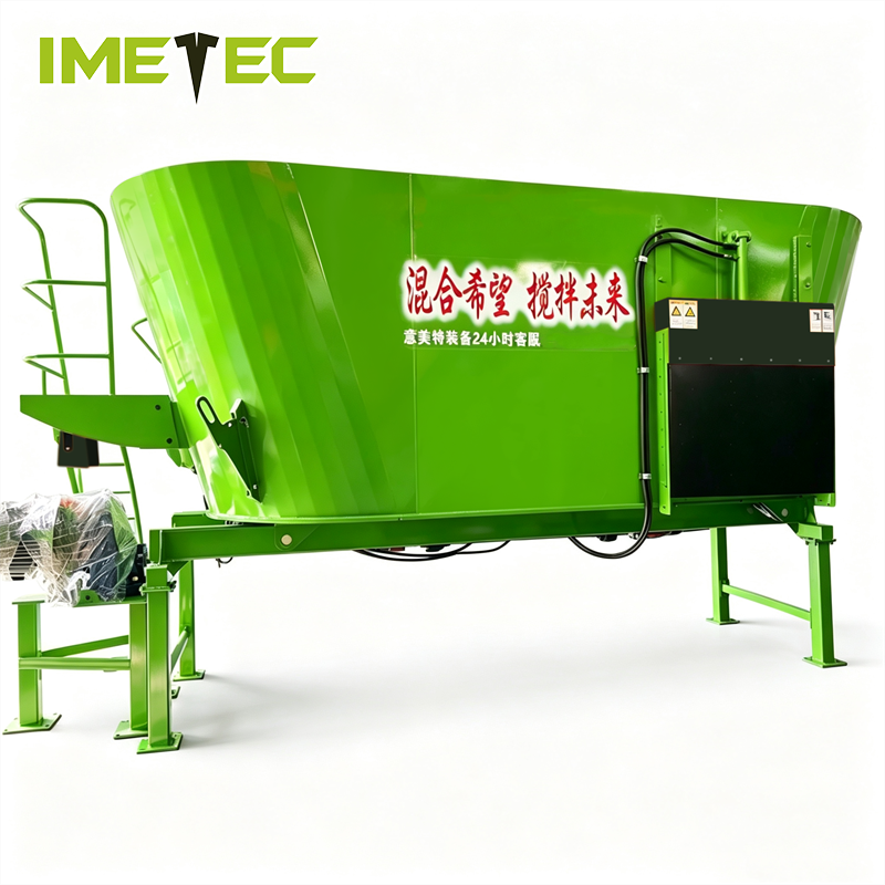 Forage Ration Fixed Small Vertical TMR Mixer Tungsten Carbide Blade 3 Phase