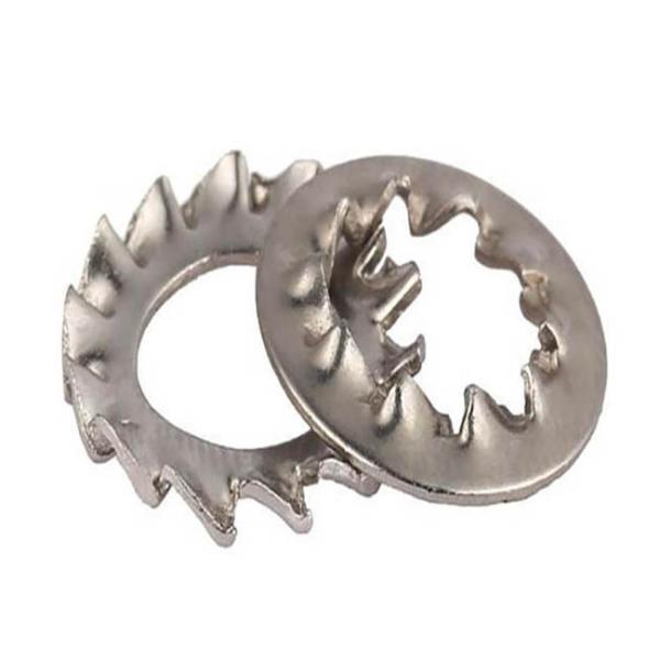 304 316 316L Stainless Steel Plain Finish Serrated Lock Washer With External Teeth DIN6798