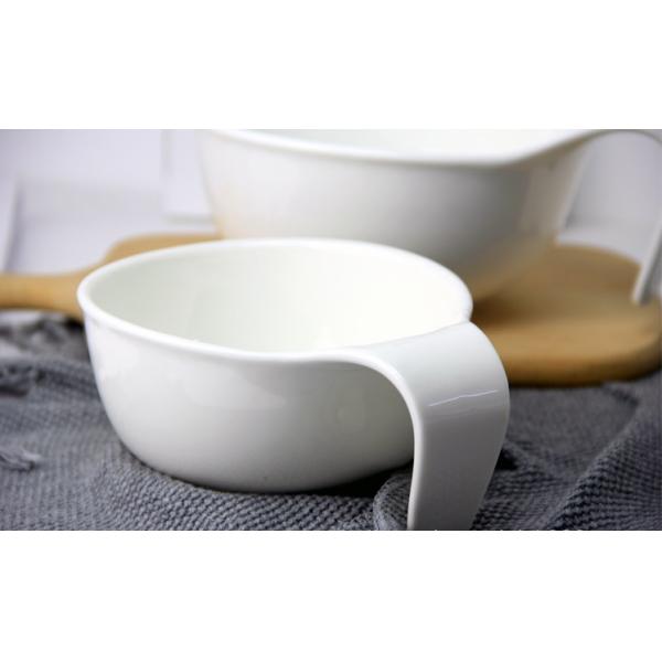 Multi Purpose Savall Minimalist Salad Porcelain Bowl With Handle