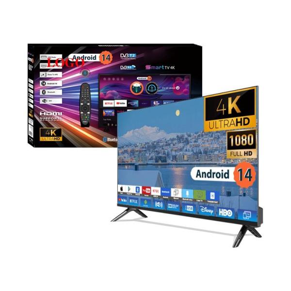 Téléviseur intelligent sans cadre avec un rapport écran/corps de 97%, protection oculaire et tension de fonctionnement de 100-220V