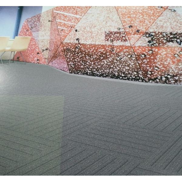 50x50cm Office Carpet Flooring , Nylon Carpet Tiles High Low Loop Pile