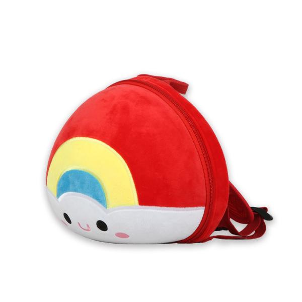 Supercute OEM Toddler Kids Bag3d Rainbow Cartoon Plush Rainbow Bag For Children