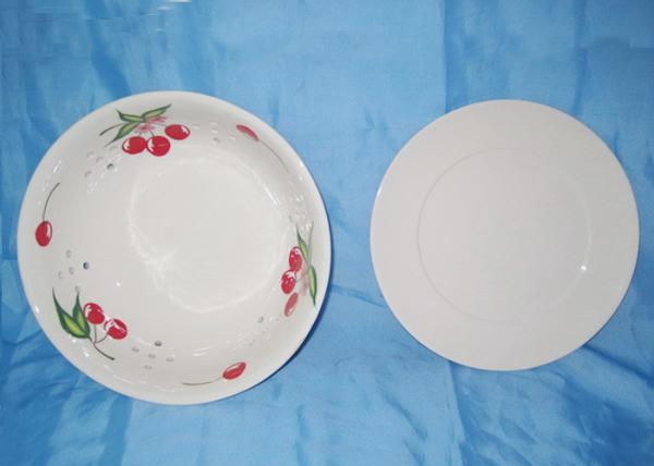 Food Safe Ceramic Houseware 8 Inch Saucer Ceramic Colander Fruit Bowl