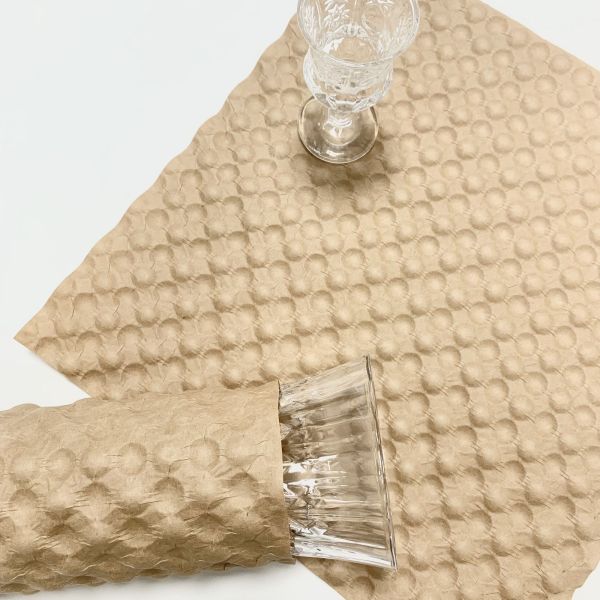 30cm x 20m Brown Kraft Bubble Paper Roll 80GSM 1000pic Protective Wrap