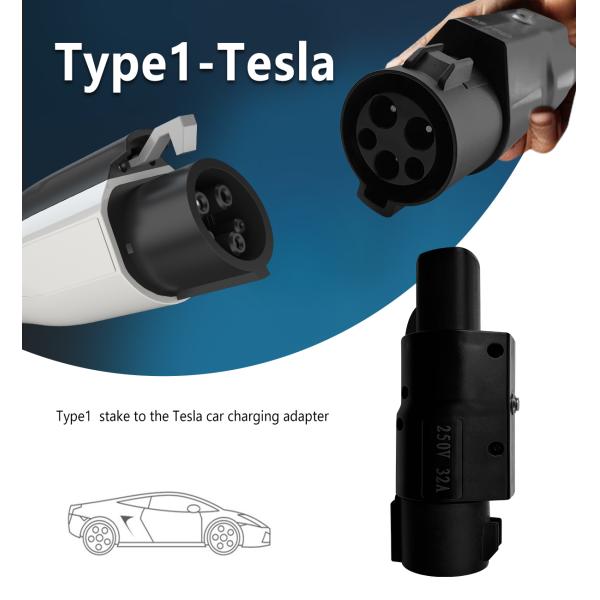 J1772 to NACS Charging Adapter 220V AC Type1 to TS Adapter Input Voltage 220v 50A Output Power