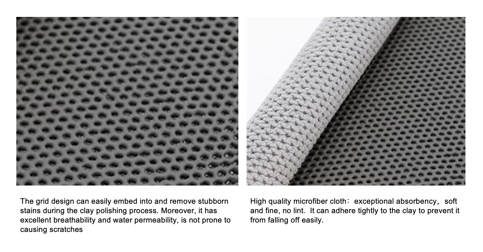 Auto Care Detailing Car Clay Cloth Grey Fine Grade Clay Bar Microfiber Towel