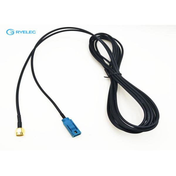 FAKRA Z waterblue jack connector to SMA male extension cable neutral coding
