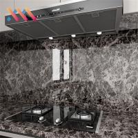 Tapis peint en PVC auto-adhésif en marbre résistant à la chaleur pour rénovation de cuisine