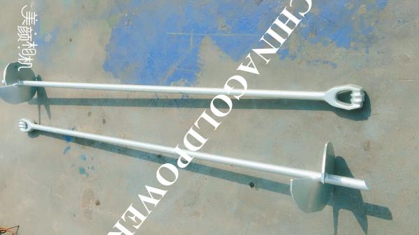Red Painted Metal Earth Screw Ground Anchors For Retaining Walls