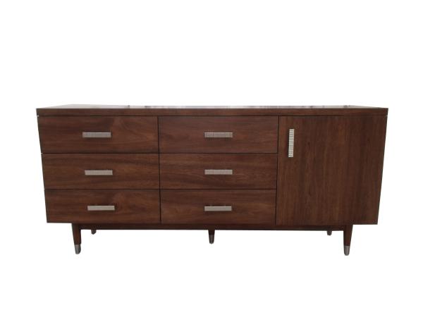 Walnut Modern Hotel Room Dresser 5 Star Wooden Tv Cabinets 30% Sheen