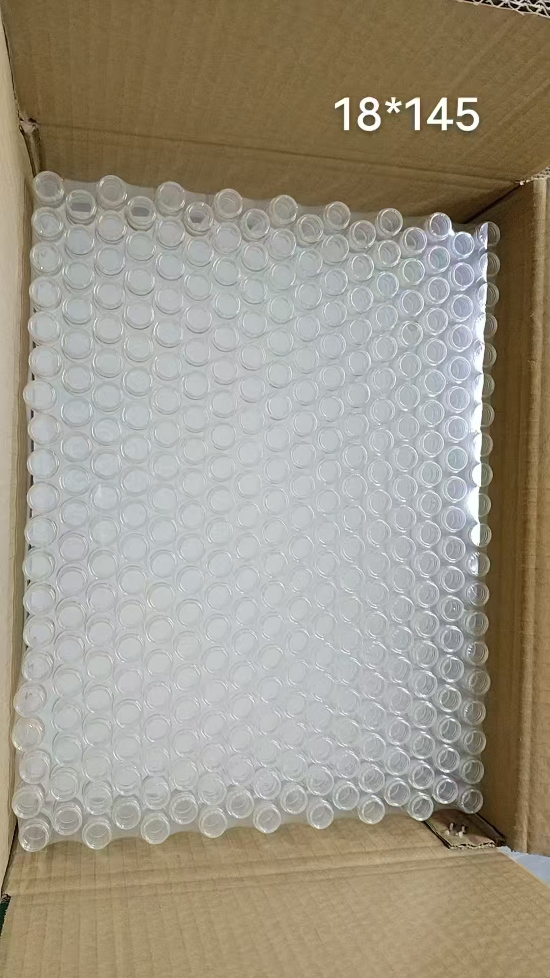 Laboratory 18x145mm Air Tight Leakproof Round Flat Bottom Borosilicate Glass Test Tube with Aluminum Screw Cap