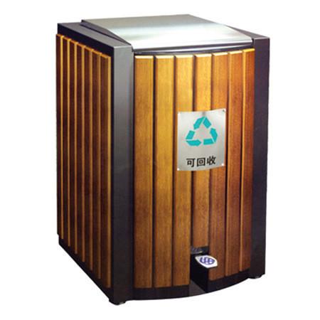 Wood Craft Outdoor Recycling Plastic Trash Can