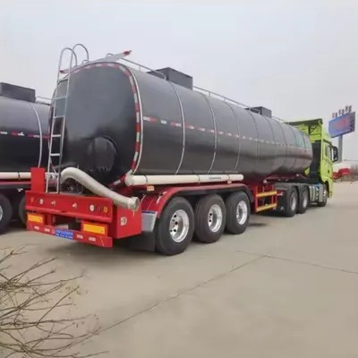 3 Axles Transport Asphalt Bitumen Tanker Semi Trailer with Heated Truck Trailer