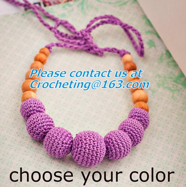 Rainbow Crochet necklace, cotton Nursing necklace Fashion Accessory, crochet, handmade
